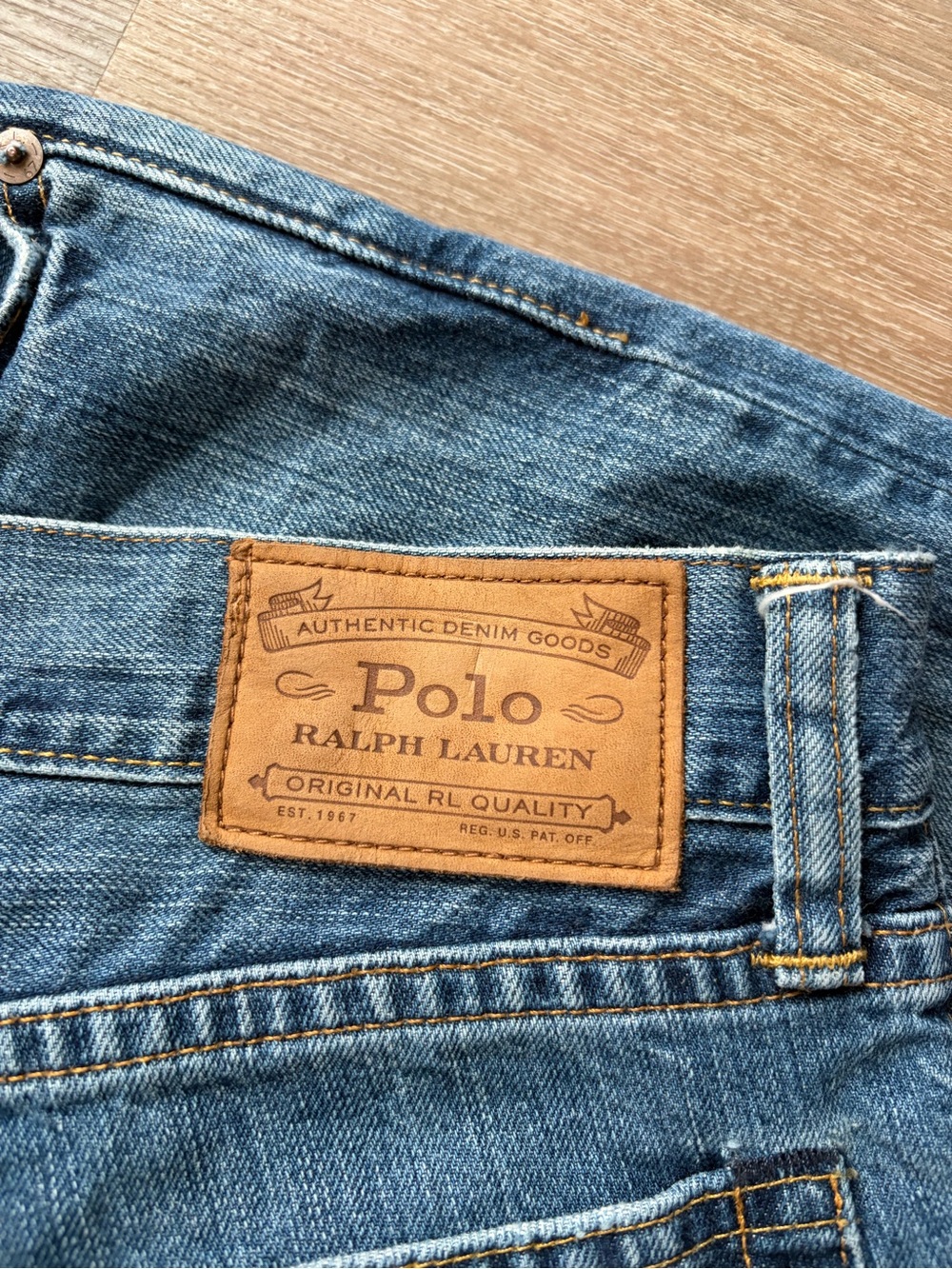 Ralph Lauren Men's Straight-Leg Denim Jeans in Medium Blue - Picture 4 of 5